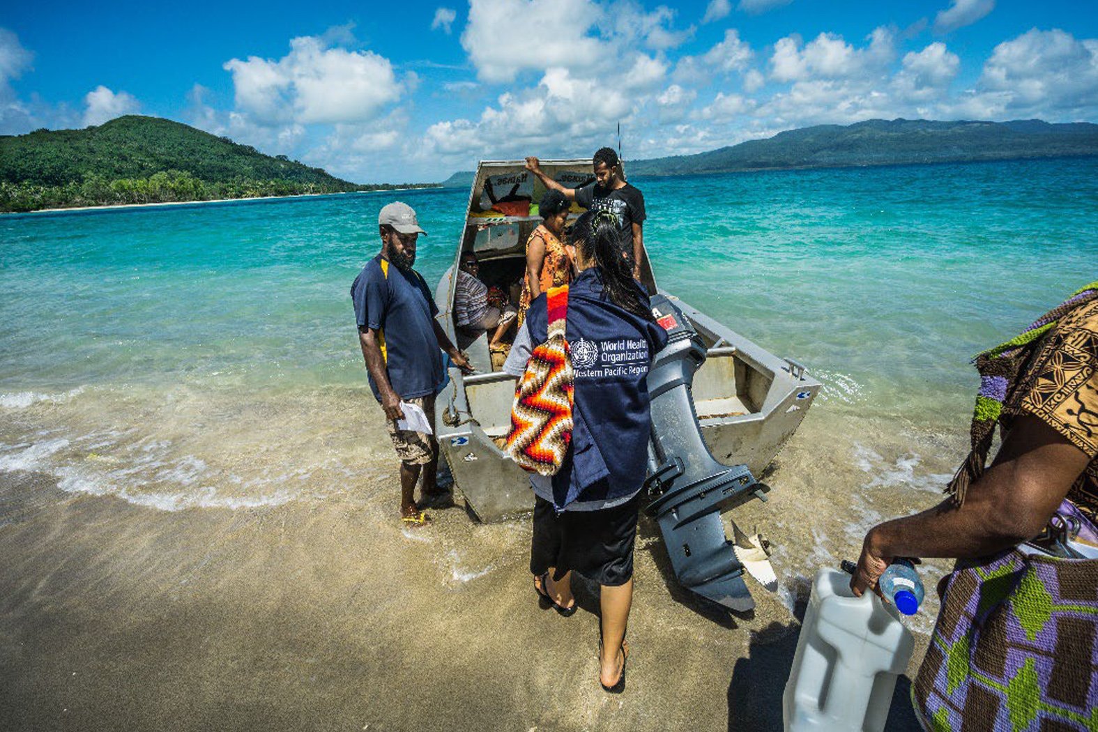Ni-Vanuatu health workers and WHO staff travel to the outer island of Nguna to tackle neglected tropical diseases.