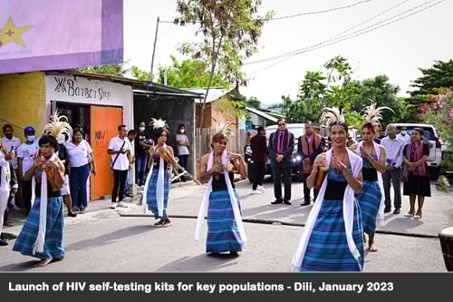 launch of HIV self-testing kits for key populations - Dili, January 2023