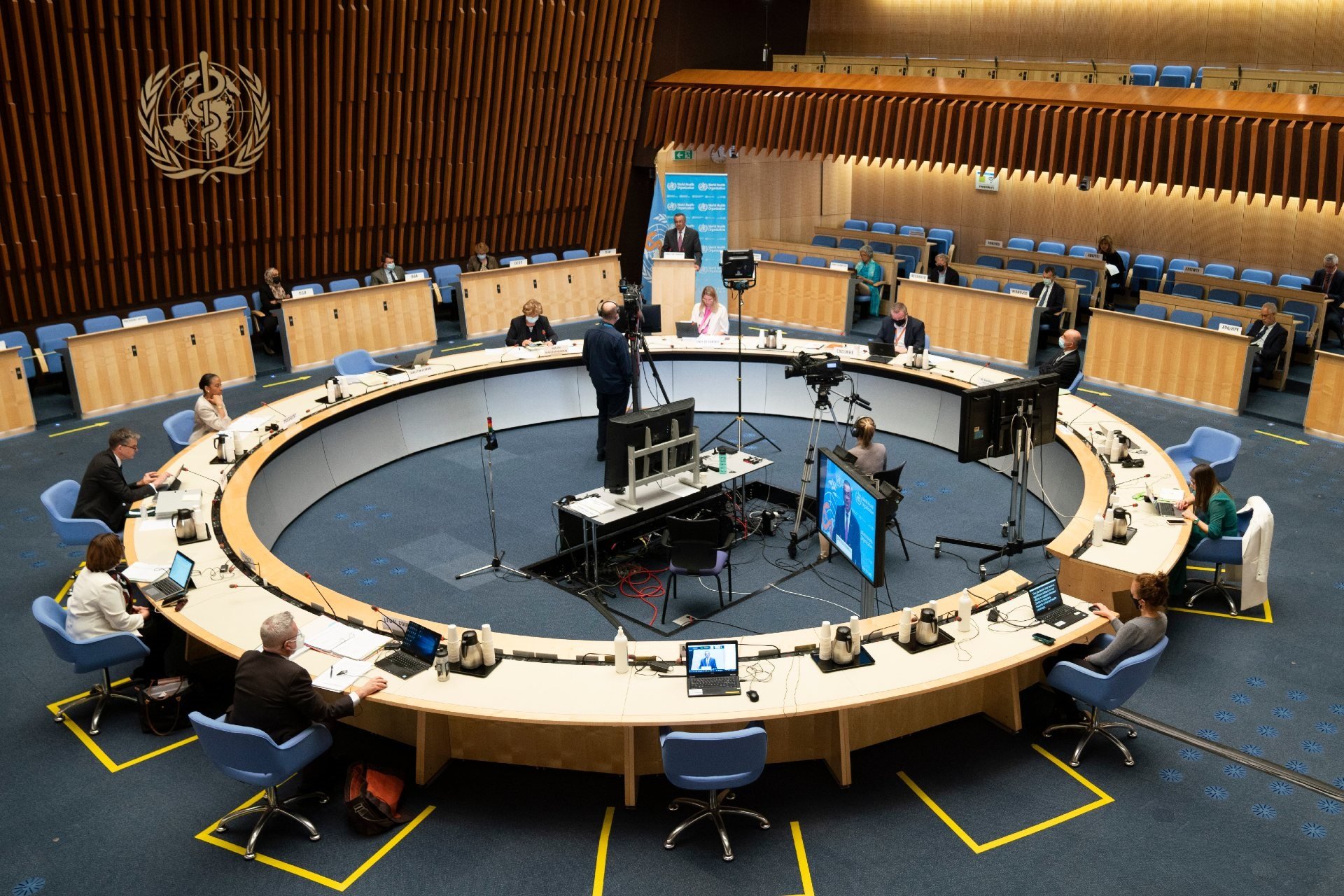 Executive Board Room in WHO Headquarters, Geneva.