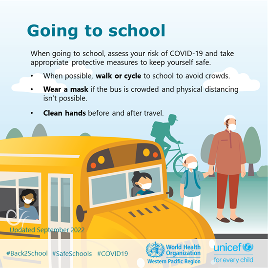 Graphics on COVID-19 and schools